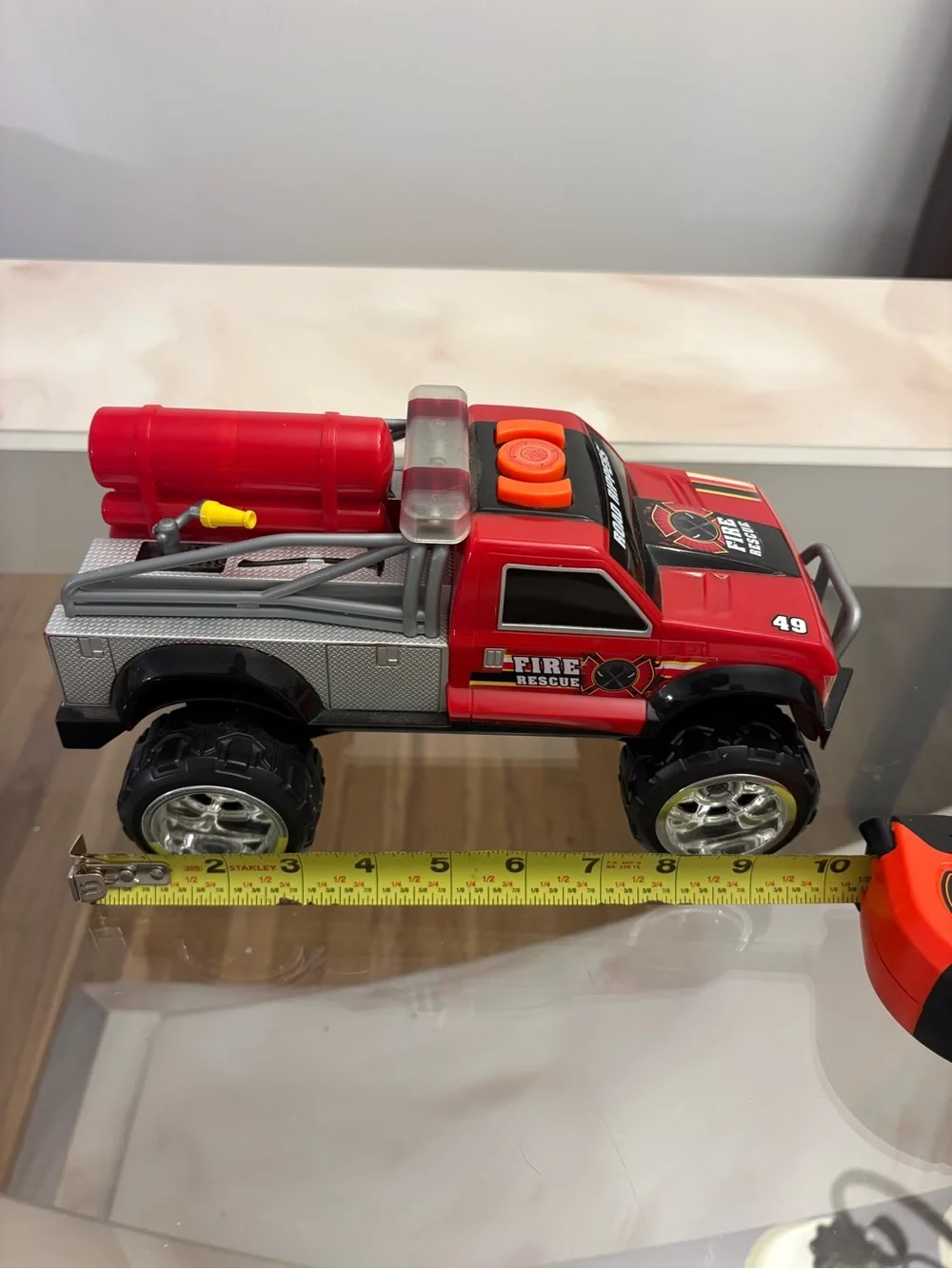 Red Fire Rescue Toy Truck for Kids - Durable Play Vehicle